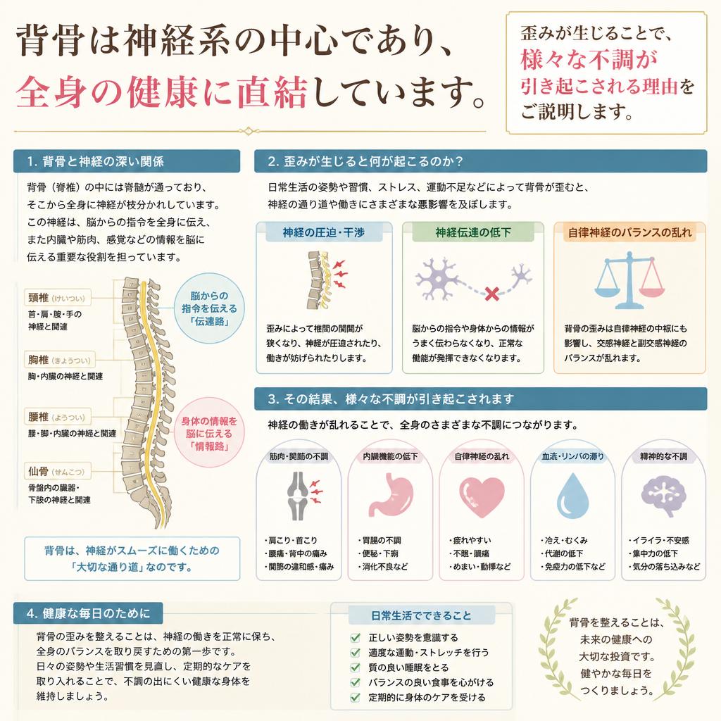 2. 背骨のメカニズム：身体と心の健康に与える影響