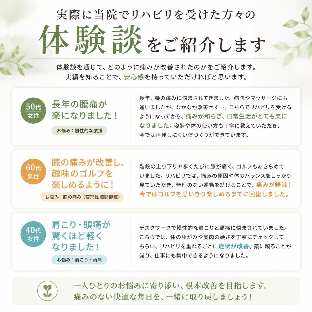5. 体験者の成功事例