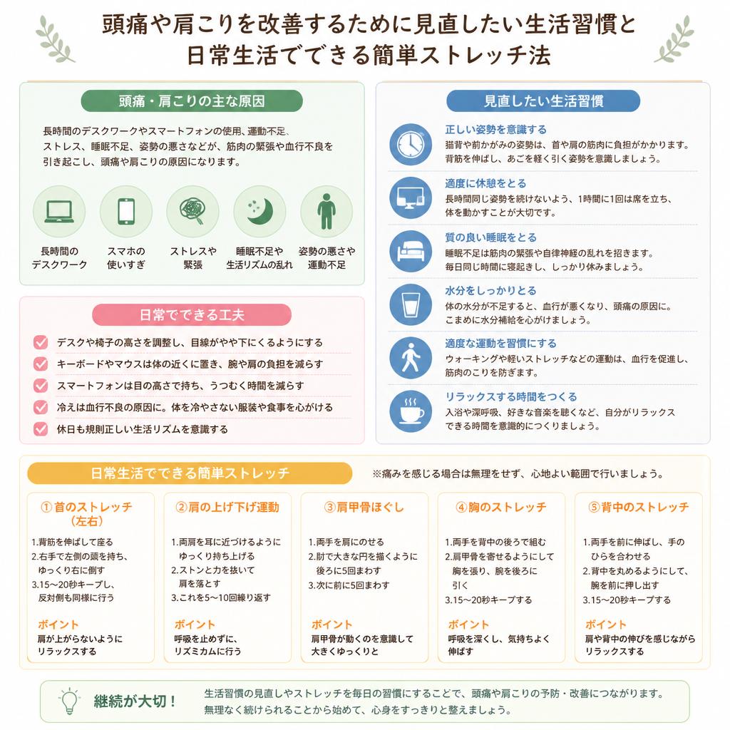 生活習慣の見直しで改善