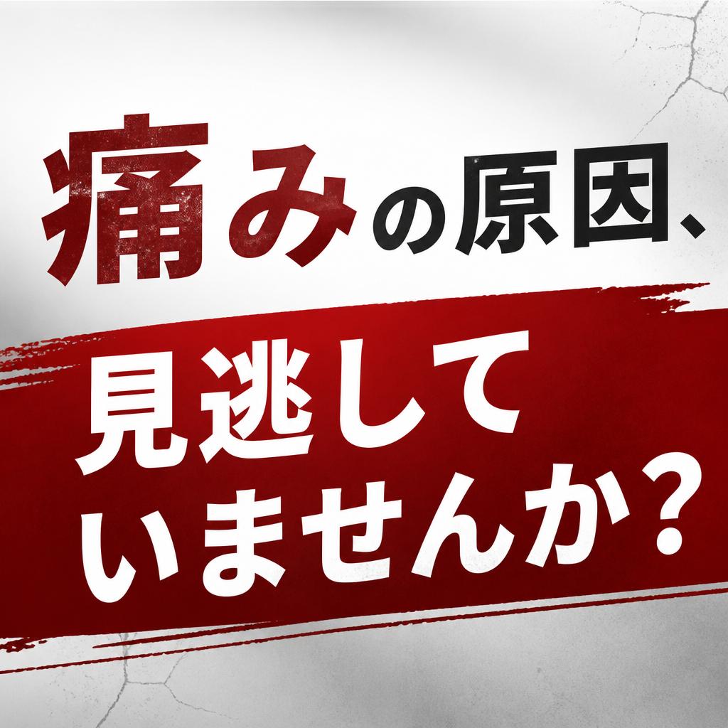 痛みの原因、見逃していませんか？