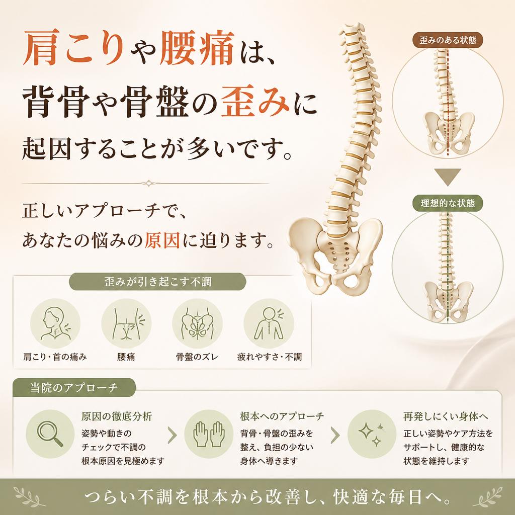 肩こり・腰痛の原因を探る
