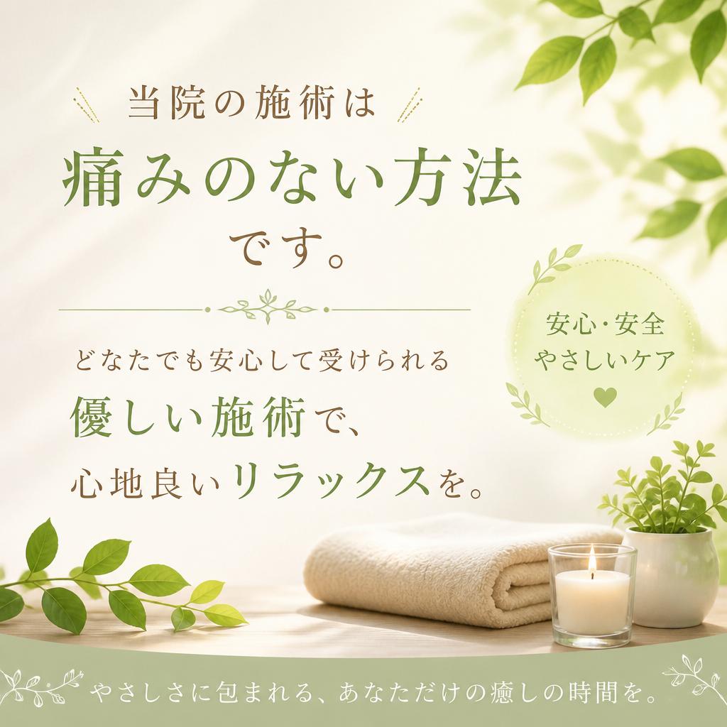 痛みのない施術で安心