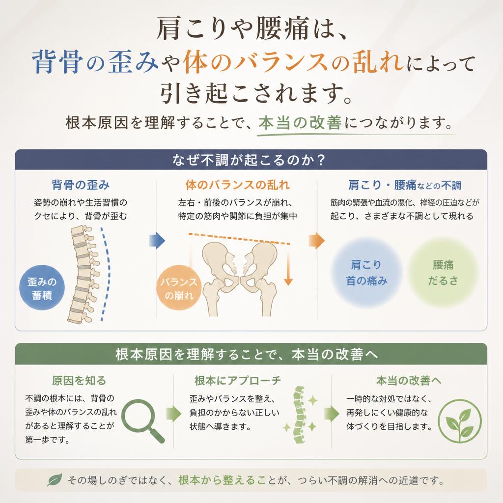 肩こり・腰痛の原因は？