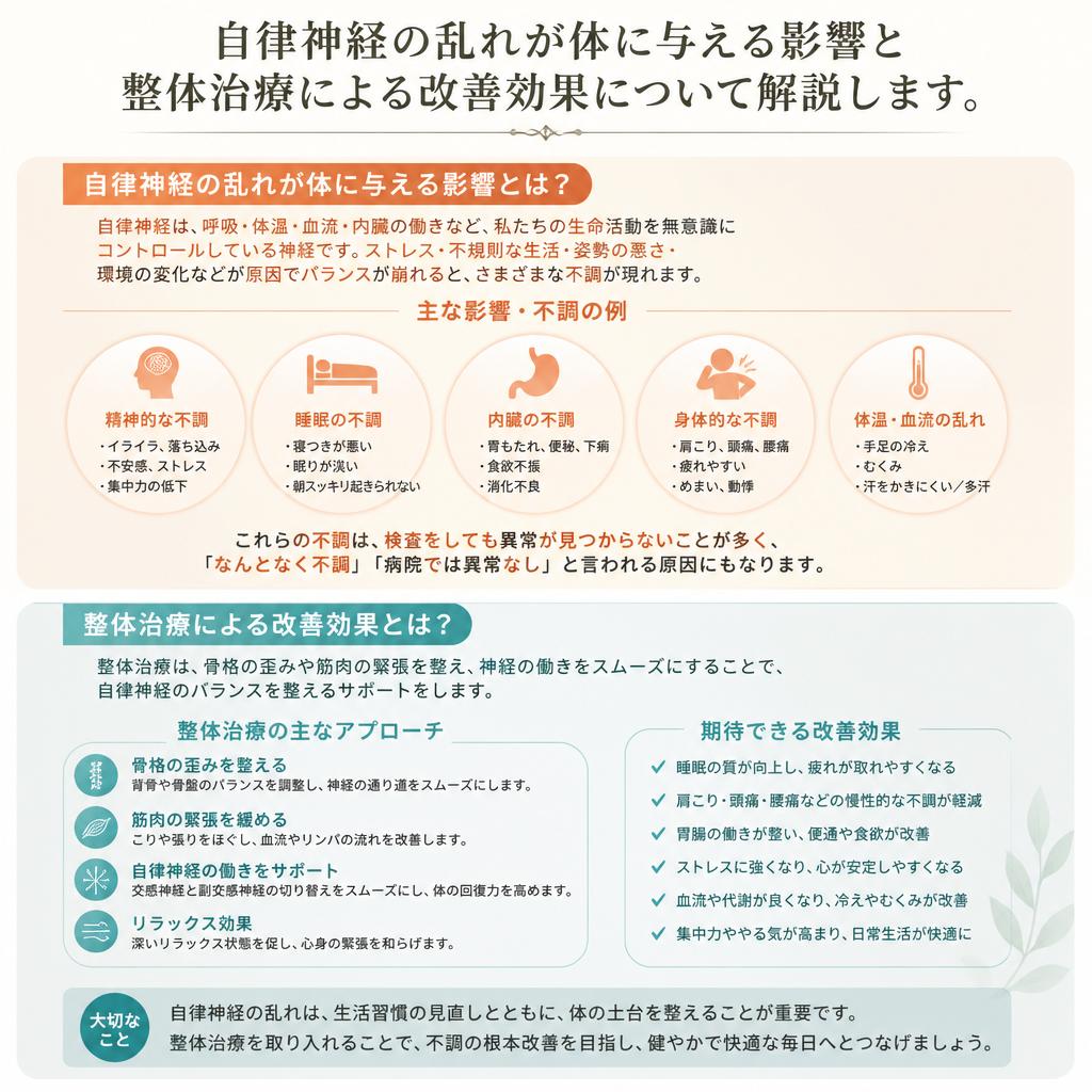 自律神経と整体の関係
