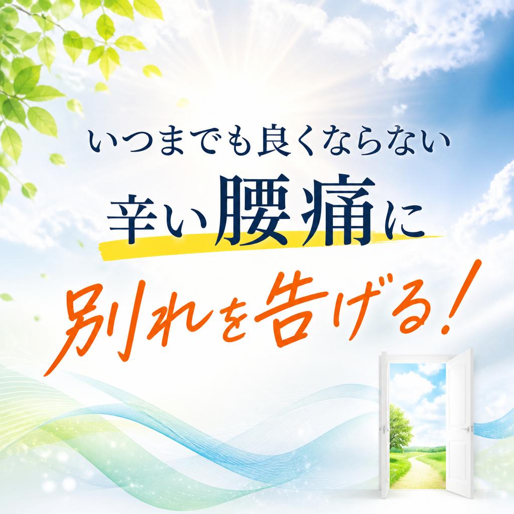 いつまでも良くならない辛い腰痛に別れを告げる！