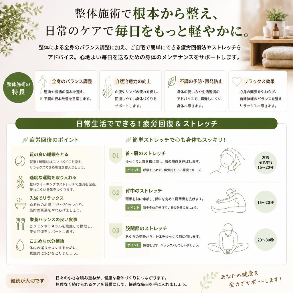 疲労回復とストレッチ