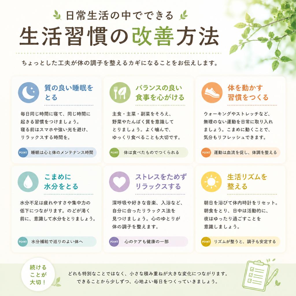 生活習慣改善のステップ