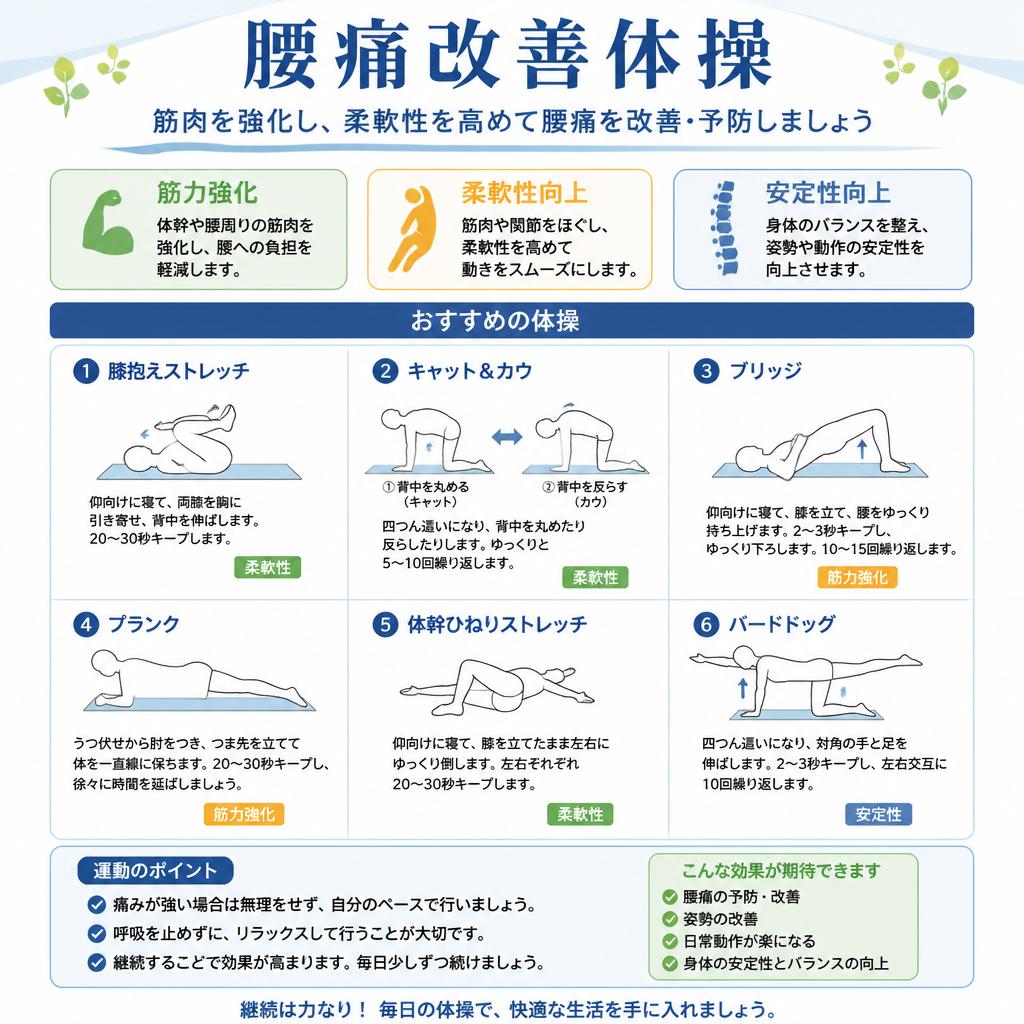 腰痛改善体操の効果