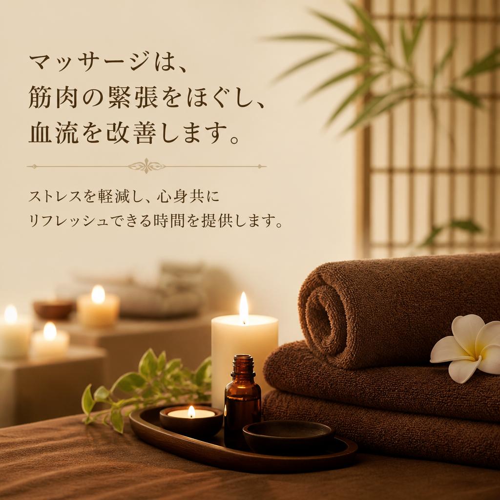 マッサージでリラックス