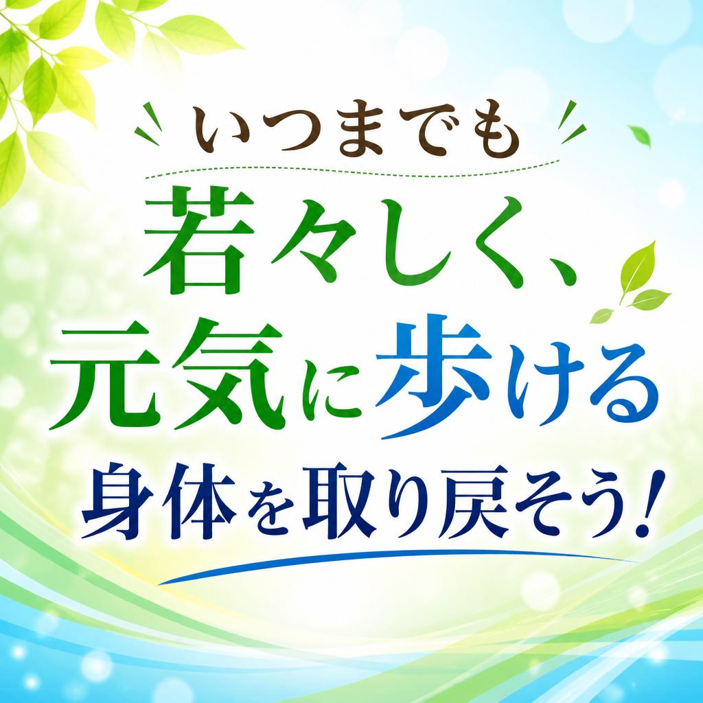 いつまでも若々しく、元気に歩ける身体を取り戻そう！
