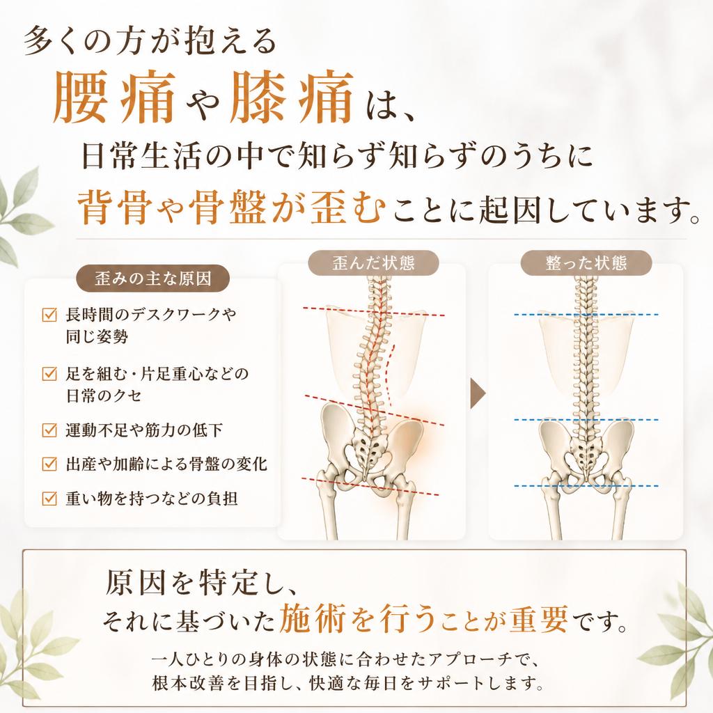 腰痛や膝痛の原因とは？