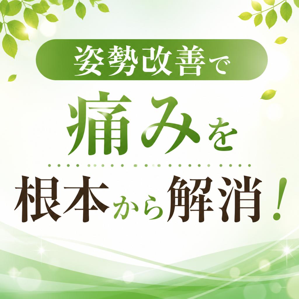 姿勢改善で痛みを根本から解消！