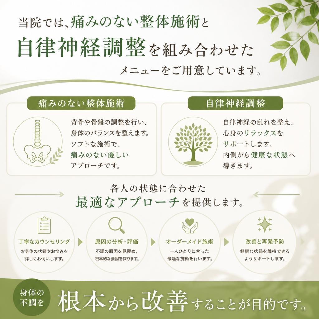 整体施術の特徴