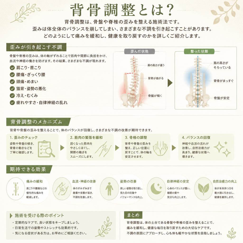 そもそも背骨調整とは？