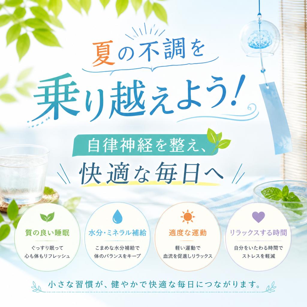 夏の不調を乗り越えよう！自律神経を整え、快適な毎日へ