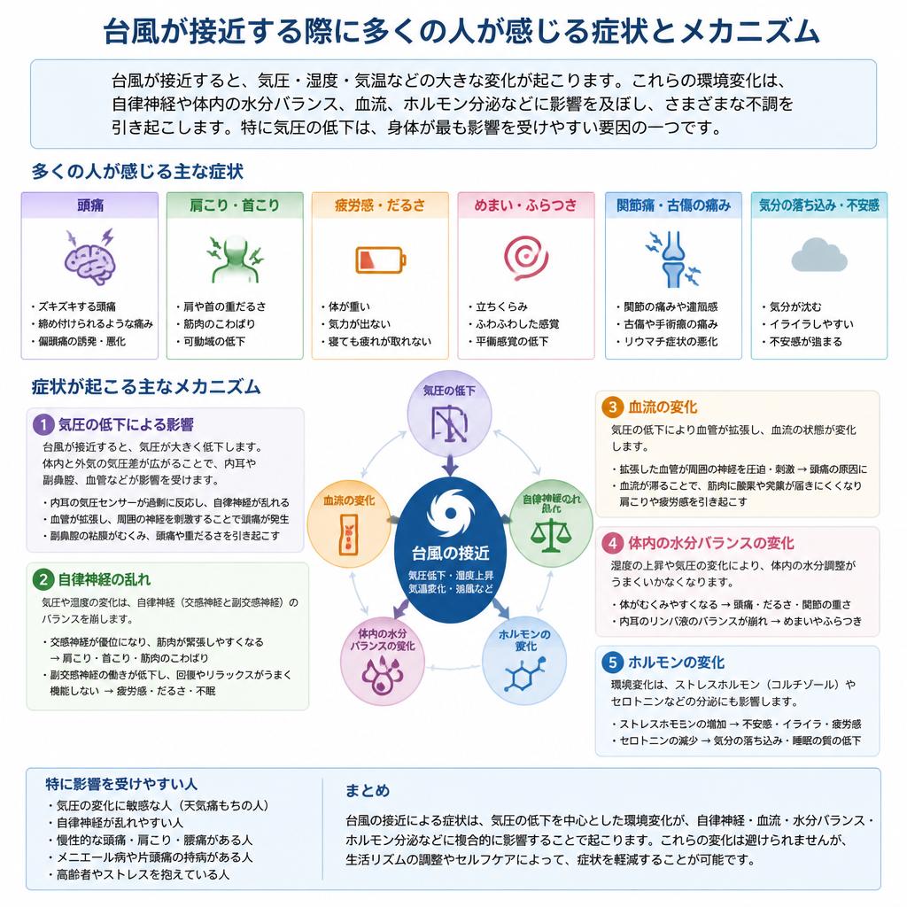 自律神経の不調が引き起こす症状