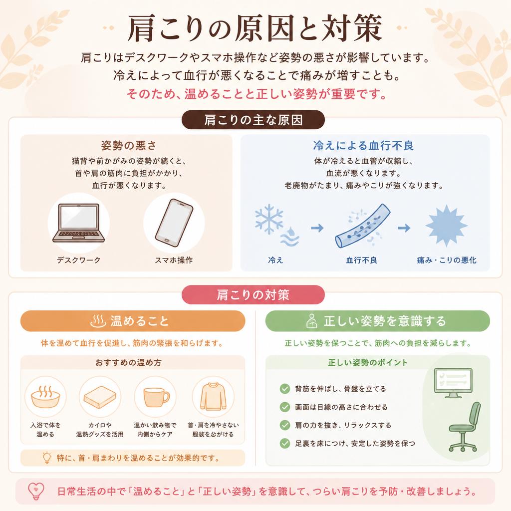 肩こりの原因と改善方法