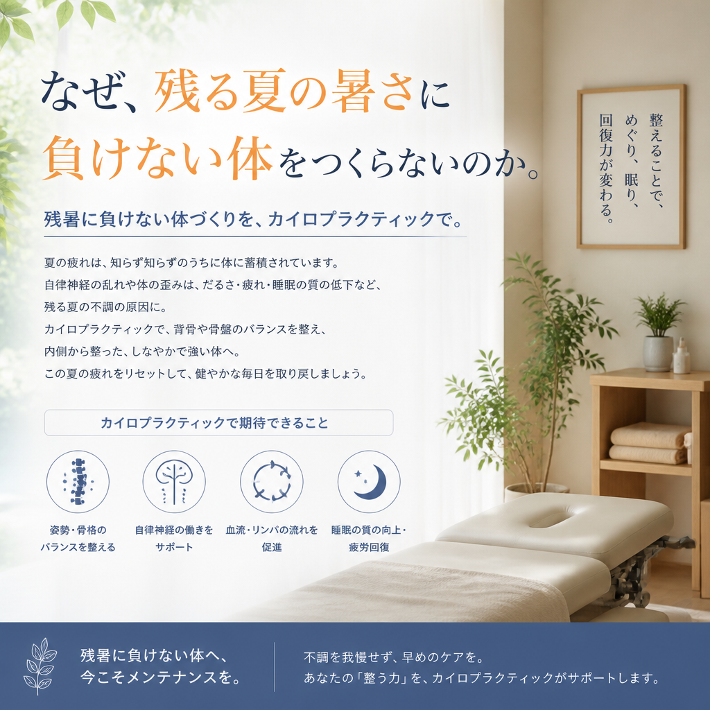 残暑を乗り切るための身体のメンテナンス法